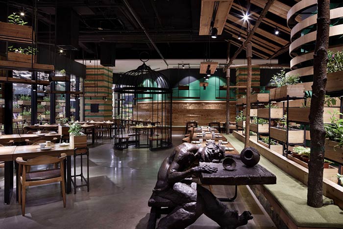 合肥店面裝修-原生態(tài)特色餐廳裝修設(shè)計案例賞析